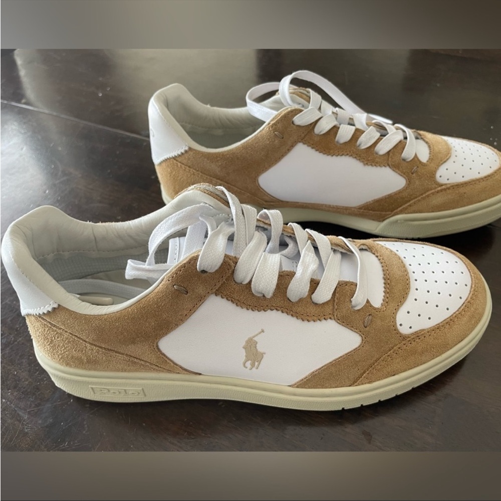 NWOT Polo Court Leather Sneakers 6.5